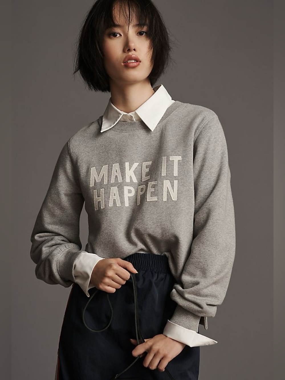 Anthropologie MAKE IT HAPPEN Late Summer Flowers Crewneck Sweatshirt Size Medium